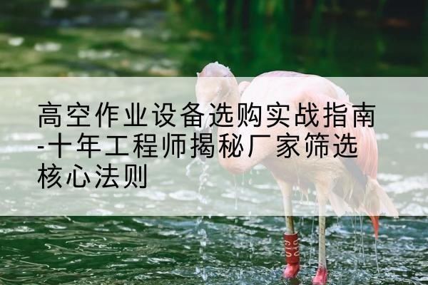霍邱剪叉式升降机厂家-高空作业设备选购实战指南-十年工程师揭秘厂家筛选核心法则